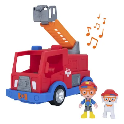 Blippi Fire Truck - Fun Vehicles with Freewheeling Features Including Firefighter and Fire Dog, 