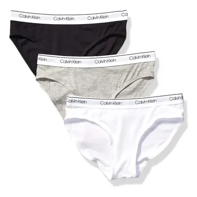 Calvin Klein Girls Little Modern Cotton Bikini Panty Underwear PackHeather Grey Classic White Bl