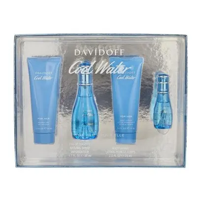 Coolwater Pcs Set For Women: 1.7 Eau De Toilette Spray + 2.5 Body Lotion + 2.5 Shower Gel + Ml E