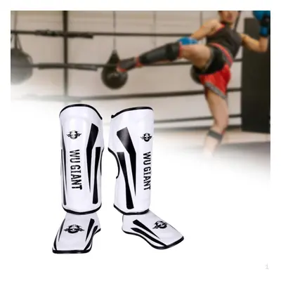 (white, M) Shin Guards Equipment Easy To Clean And Maintain Instep Protector Leg For Kickboxing