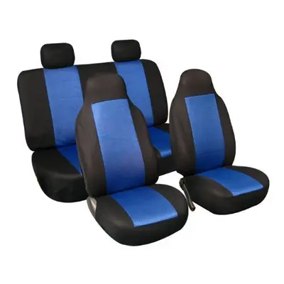 FH Group Full Set Car Seat Covers Blue 3D Air Mesh - Universal Fit Aut