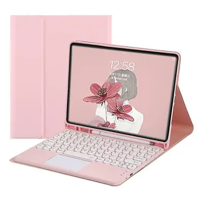 (Pink) Ipad 10th Generation Keyboard Case With Touchpad Cute Round Key Color Keyboard Ipad 10.9 