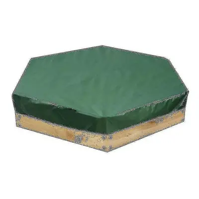 (140*110cm) Sandbox Cover, Waterproof Dustproof Sandpit Pool Cover Protection Hexagon Green Sand