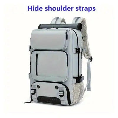 (light grey) Waterproof Inch Business Laptop Backpack, Travel Rucksack With Separate Shoe Bag, O