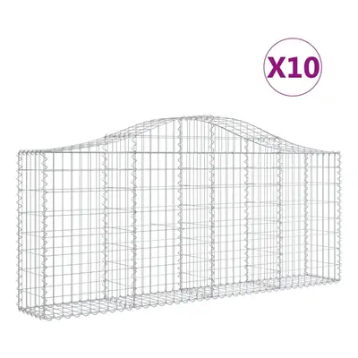 (200 x x 80/100 cm/ pcs) vidaXL Arched Gabion Basket Stone Basket Gabion Retaining Wall Galvanis