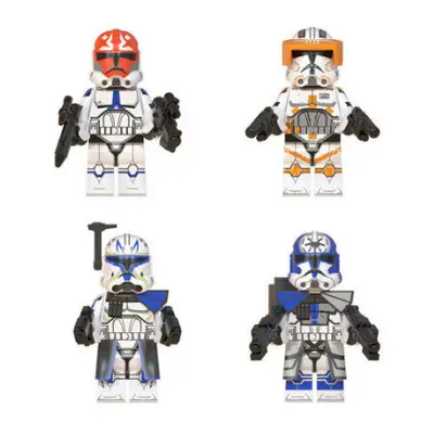 (4PCS) Star Wars Clone Trooper Cody Rex Commander Fit Lego Minifigures