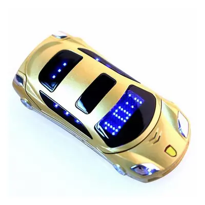 F15 Flip Cellphone 1.8'' 800mAh Flashlight Mp4 FM Radio Dual Sim Car Model Mini Card Phone GOLD 