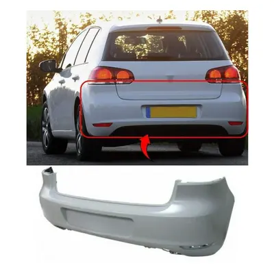 VW Golf Mk6 3/5 Door Hatchback Rear Bumper Primed No Pdc Not For Gti/Gtd ModelsÂ