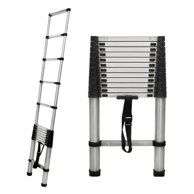 (3.8M Straight Ladder) Telescopic Ladder Stainless Steel Ladder Extension Ladder EN131 Standard