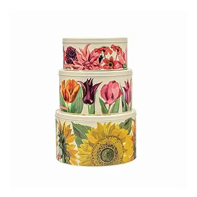 Emma Bridgewater - Flowers Set round Cake tins - (d) x 145mm, (d) x 120mm, (d) x 95mm