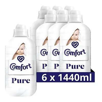 Comfort Pure Fabric Conditioner pack of 6(288 washes total) dermatologically tested gentle next 