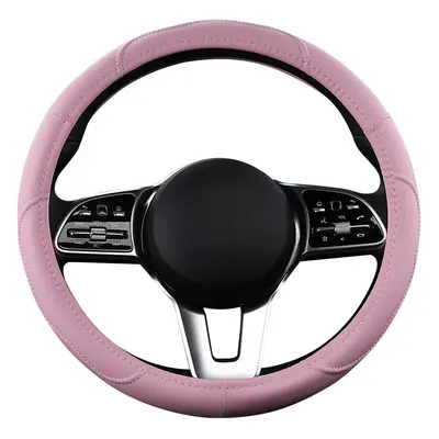 (Pink) Motocovers Car Anti-Slip Leather Steering wheel Cover Universal car Steering Wheel Protec