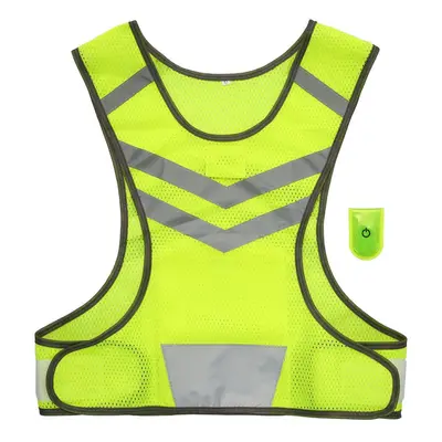 (1 Led, L) Outdoor Sports Running Reflective Vest Adjustable Lightweight Mesh Safety Gear