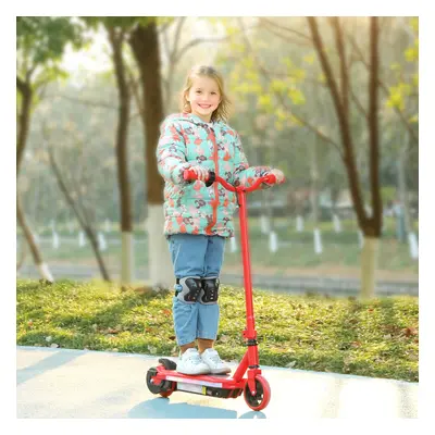 AIYAPLAY Electric Scooter for Ages 6-14, with Colourful Light, Red