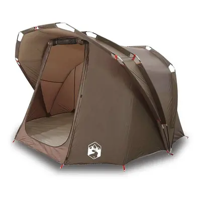 vidaXL Fishing Tent 4-Person Brown Waterproof tent fishing shelter