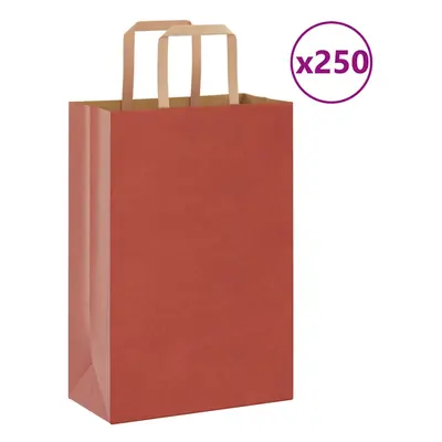 (red, x x cm/ pcs) vidaXL Paper Bags pcs with Handles White 21x11x28 cm Paper Grocery Bag