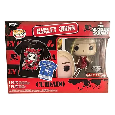 DC Suicide Squad Harley Quinn Diamond Funko Pop! & Tee Size Large EX DISPLAY