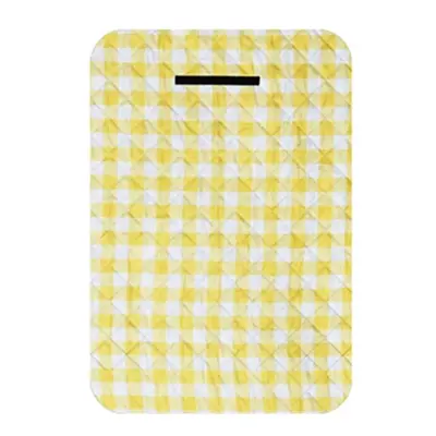 (Yellow grid) Outdoor Camping Mat Picnic Blanket Waterproof Mat Machine Washable Portable Travel