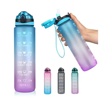 (B02) 1000ML Portable Leakproof Cup Bottle Sports Plastic Cup BPA Free Bottle Space Cup Climbing