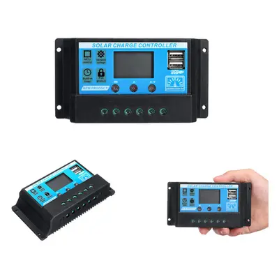 Upgraded 30A 12V/24V Auto Volt/Amp/Temp Display PWM Solar Panel Charge Controller