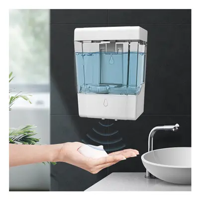 900ML Wall-Mounted Automatic Soap Dispenser IPX3 Waterpfoor Infrared Induction Liquid Dispenser 