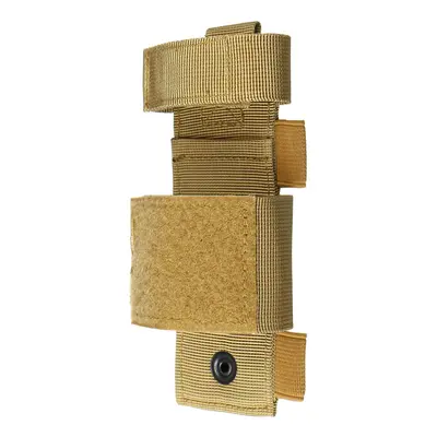 (Khaki) Outdoor Nylon Tactical Bag Flashlight Clip First Aid Tourniquet Buckle Strap Combat Appl