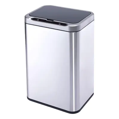 (6.6 Gallon, Silver) Stainless Steel Office Trash Can 6.6 Gallon Motion Sensor Trash Can Rectang