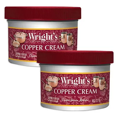 Wright's Copper and Brass Polish and Cleaner Cream- Ounce - Pack - Gently Clean and Remove Tarni