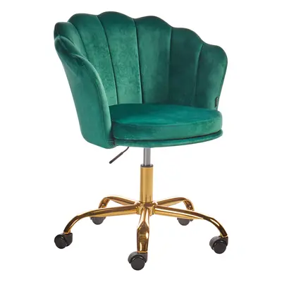 Velvet Desk Chair Green MONTICELLO II