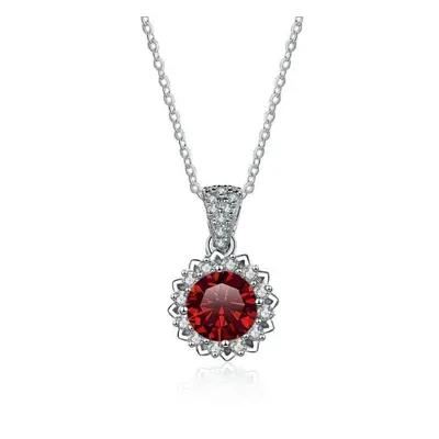 (red, 45cm) Bague Ringen Carat Round Vvs D Color Moissanite Necklace Lab Created Diamond Pendant