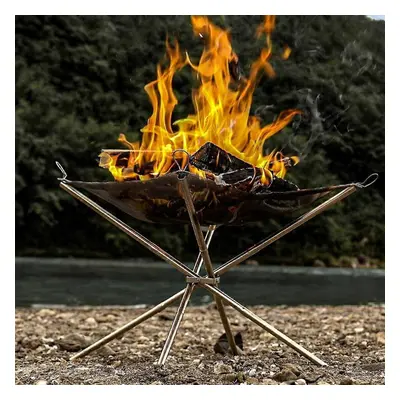 (l) Outdoor folding campfire frame camping burning frame portable firewood stove