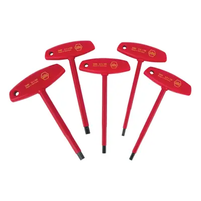 33478 Insulated T-Handle Hex Metric Set with 4.0, 5.0, 6.0, 8.0 and 10.0mm, 5-Piece