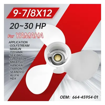 Outboard Propeller For Yamaha 20hp 25hp 30hp 7/8*12 Boat Motor Aluminum Alloy Screw Blade Spline