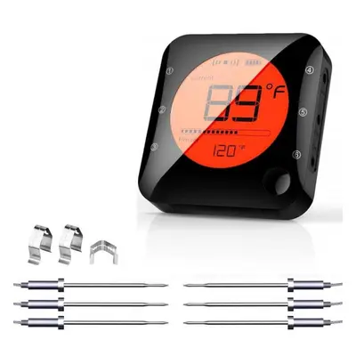 (black, Probes) Bluetooth Meat Food Thermometer Wireless Digital Grill Kitchen Thermometer With 