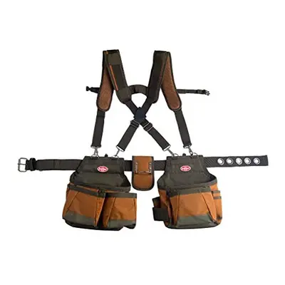 Airlift Tool Belt with Suspenders Tool Belts Original Series Brown Inch