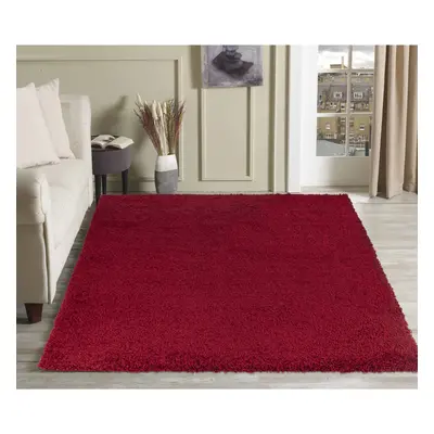 (200cm x 290cm (6ft 8" x 9ft 7")) Soft Thick Luxury Modern Shaggy Rug Red