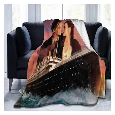 (60x50in 150x125cm) Film Titanic Flannel Blanket Super Soft And Comfortable Fuzzy Luxury Warm Pl