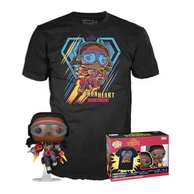 Pop! & Tee: Black Panther Wakanda Forever - Ironheart MK1 - Glow In the Dark - Large - (L) - T-S