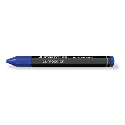 Staedtler Lumocolor Permanent Omnigraph Smudgeproof Universal Marking Crayon - Blue (Pack of 12)