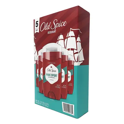 Old Spice Mens Pure Sport High Endurance Pack Deoderant Sticks, 2.4 oz each