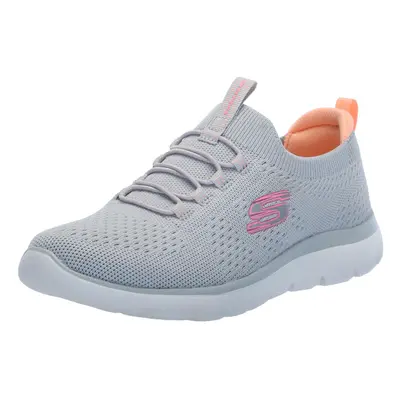 Skechers Women's Summits Sneaker Grey/Multi=gymt 9.5 Wide