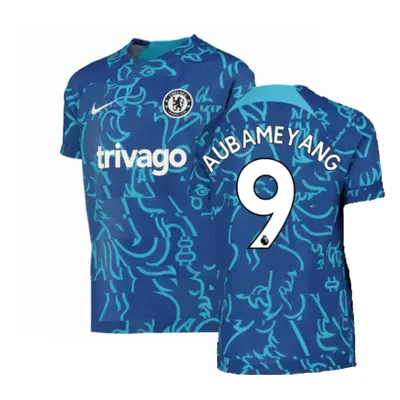 (SB) Chelsea Pre-Match Training Shirt (Blue) - Kids (AUBAMEYANG 9)