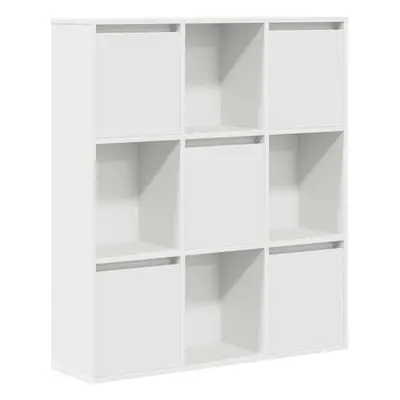 (white, 101.5 cm/ cm) vidaXL Bookcase Bookshelf Cabinet Storage Shelf Book Stand Engineered Wood