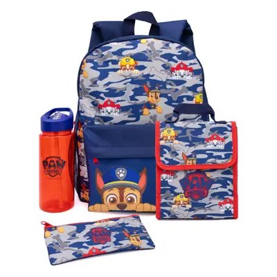 Paw Patrol Backpack Set Kids Piece Camo Lunch Box Water Bottle One Size