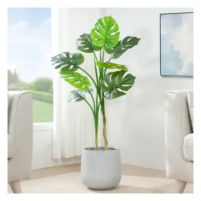 (110CM) Artificial Monstera Tree with Plastic Planter&Moss