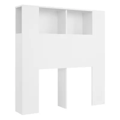 (white) vidaXL Headboard Cabinet Indoor Bookcase Headboard Furniture Multi Colours