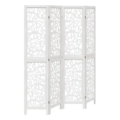 (40 x cm/ piece) vidaXL Room Divider Privacy Screen Room Partition White Solid Wood Paulownia