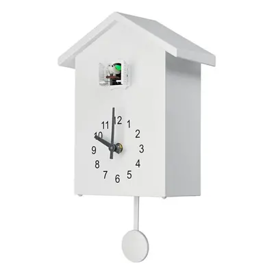 (white) Cuckoo Quartz Wall Clock Modern Bird Home Living Room Hanging Watch Horologe Clocks Time