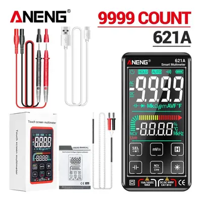 (black, standard) Aneng 621a Smart Digital Multimeter Touch Screen Multimetro Tester Transistor 