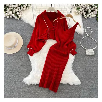 (red, One Size) High Waist Party Sweet Fashion Casual Y2k Vintage Korean Girl Festa Clothing Set